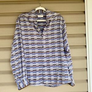 Comstock & Co Geometric Button Down Shirt - Medium
